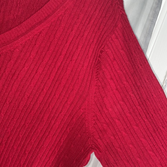 Lane Bryant Women’s Red V-Neck Sweater - Picture 4 of 7